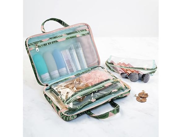 Conair Travel Toiletry Bag Pink Palm