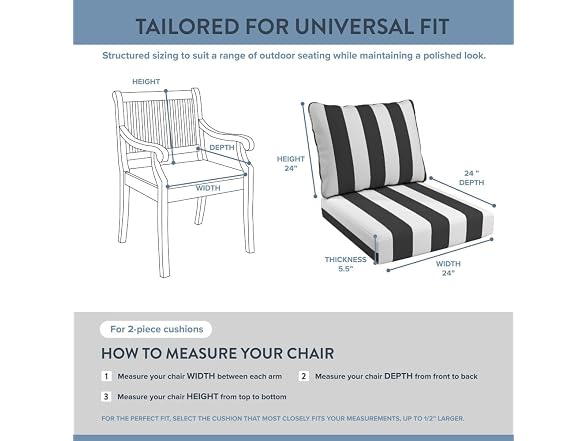 California Umbrella Outdoor Deep Seat Black/ White - Gallery 6