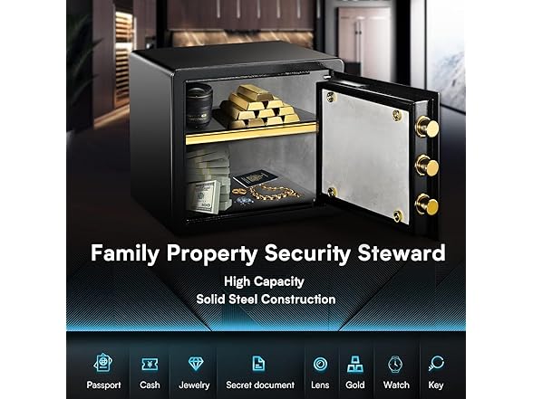 ADIMO 1.2 Cuft Safe Box with Fireproof Money Bag