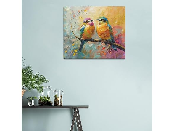 nanen Bird Canvas Wall Art Birds Paintin