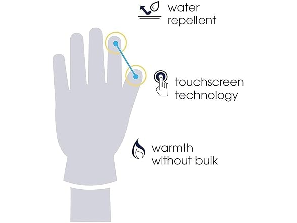 Isotoner Men (M) Sleek Heat Touch Screen Gloves