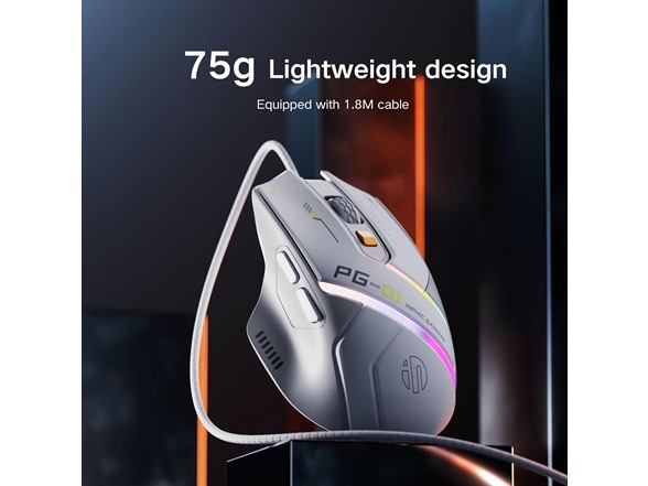 Uineer 2 Pack Lightweight Gaming Wired Mouse White