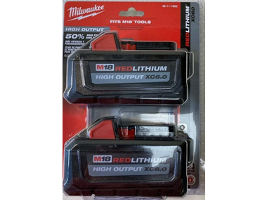 $149.99, Was $299, 49% Off! MilwaukeeTool 48-11-1862 M18 6.0Ah Battery 2 Pack dealfomo