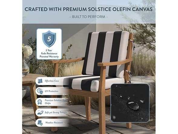 California Umbrella Outdoor Dining Chair, Patio Seat Cushion