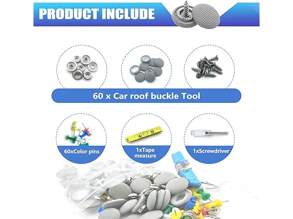 stymart stymart 60 pcs Car Roof Snap Rivets Reta