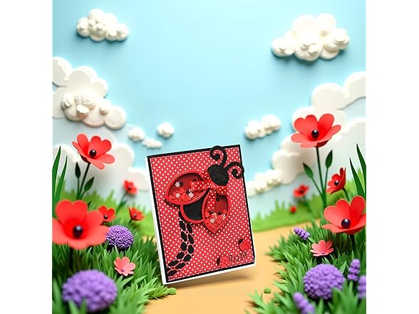 1Pc Silver Ladybug Shaker Metal Cutting Dies Stencil