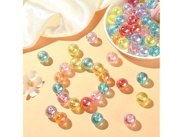 LiQunSweet 110 Pcs 20mm Bubblegum Beads Acrylic Beads