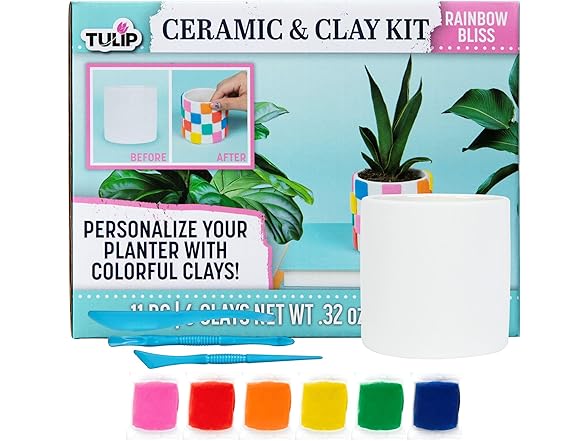 Tulip Ceramic & Clay Planter Decorating Kit