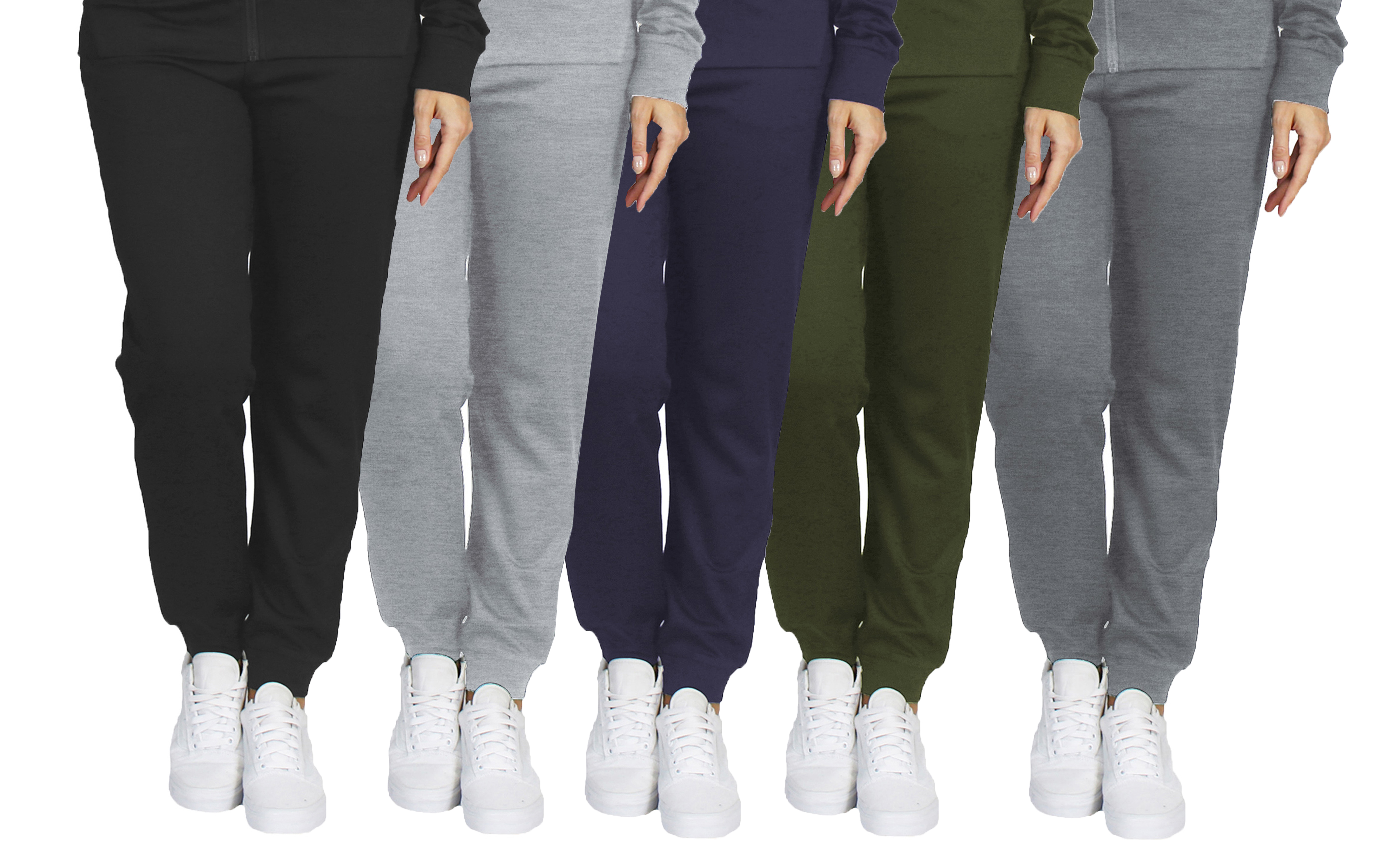 3PK Asst Womens Loose Fit Active Track Pants - Gallery 8