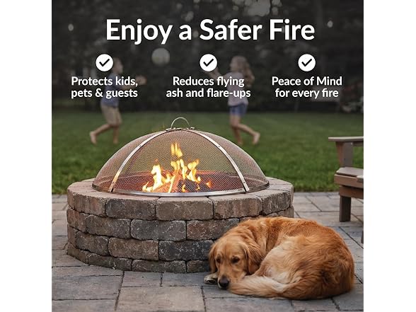 Sunnydaze 24" Round Stainless Steel Spark Screen