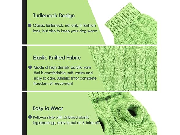 AOFITEE Dog Sweaters for Medium Dogs Girls B