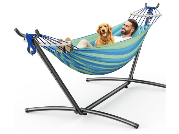 ANAGOO AN-DC-Wideblue Double Hammock with stand for