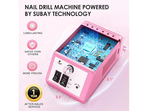 Subay Electric Nail Drill Manicure Pedicure Kit