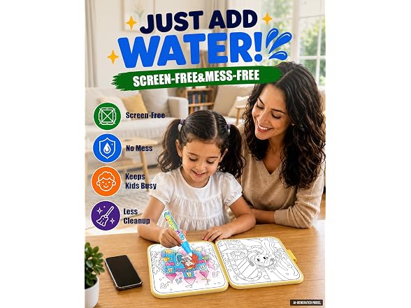 Reusable Water Painting Books, 10 Pages