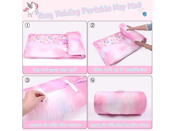 Nap Mat with Removable Pillow/Blanket
