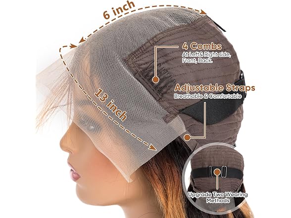 Afribye 13x6 Highlight Body Wave Lace Front Wig