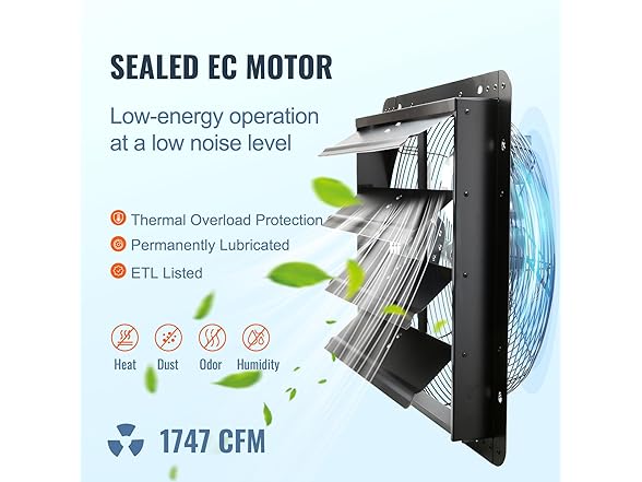 VEVOR Shutter Exhaust Fan