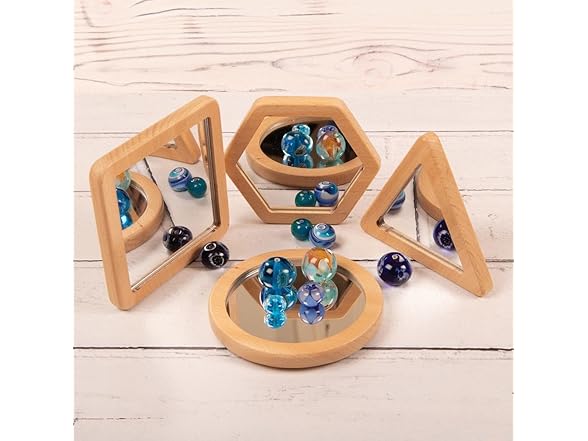 Learn Well Little Looking Shape Mirrors - Set of 4