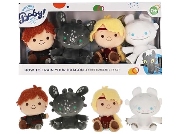 Kids Preferred How to Train Your Dragon 4 Pc Cuteeze Set