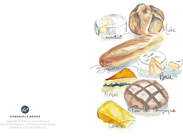 Chronicle Books Brie & Baguette Notes: 20 Notecards