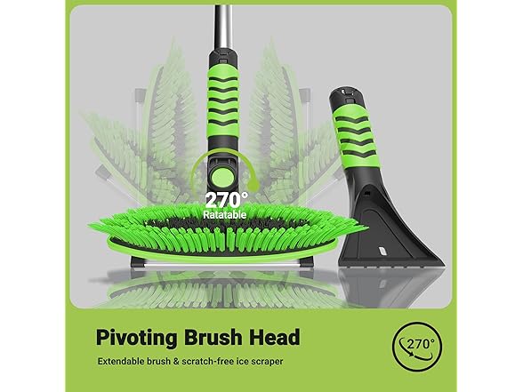 VOLTASK 41.8'' Ice Scraper and Squeegee with Snow Brush 3 in 1