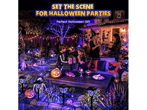 GIGALUMI Solar Halloween Lights 6 Pack