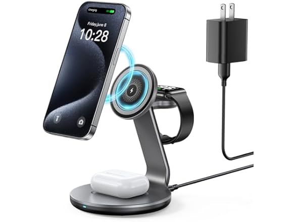 HERRBOLAI 3 in 1 Charging Station Compatible with Magsafe Charger