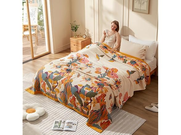 LUTBM 60x80 Boho Cotton Throw Blanket