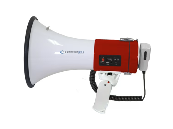 40W Megaphone with Handheld Mic & Siren
