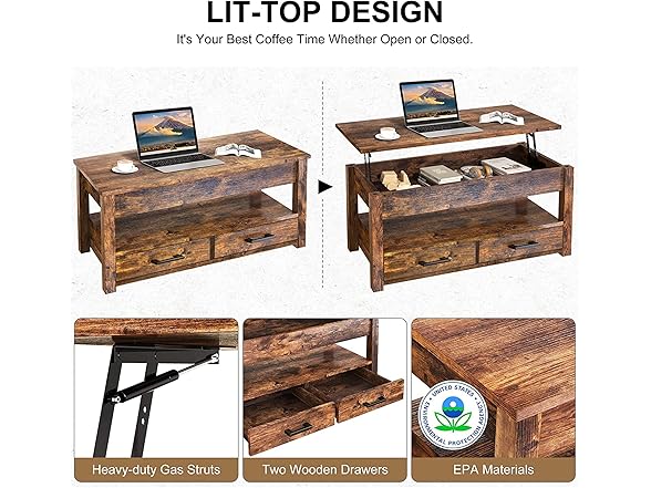 FABATO 41.7'' Lift Top Coffee Table