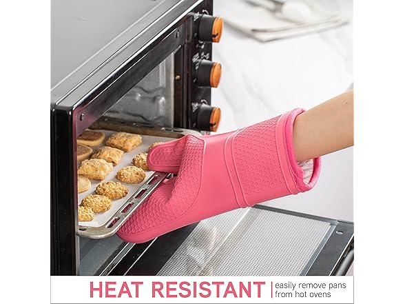 COOK WITH COLOR Silicone Oven Mitts