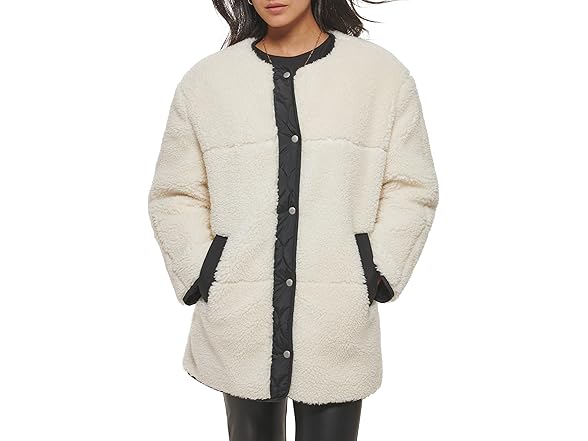 Levis Womens Midlength Sherpa Coat