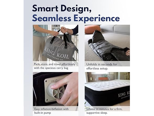 King Koil Luxury Pillow Top Queen Air Mattress