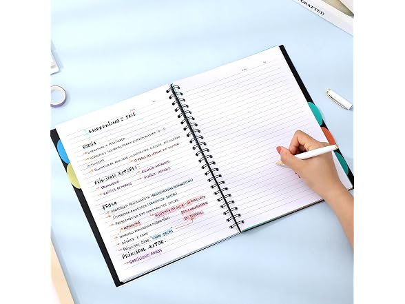 Yoment Spiral Notebook 8.5'' x 11'' Wide Line