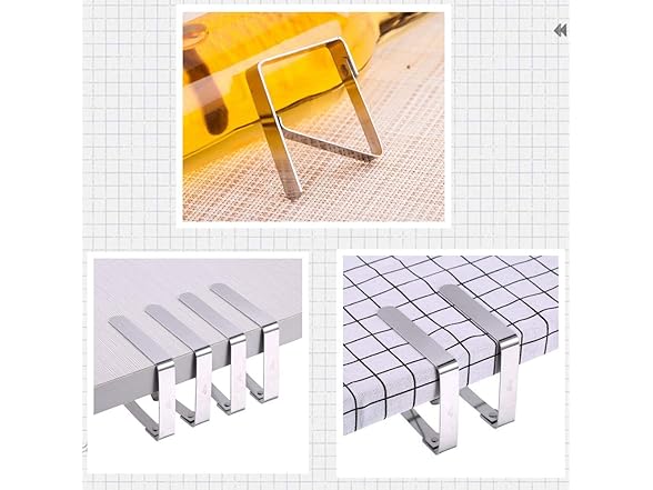 24-Pack Outdoor Tablecloth Clips Steel