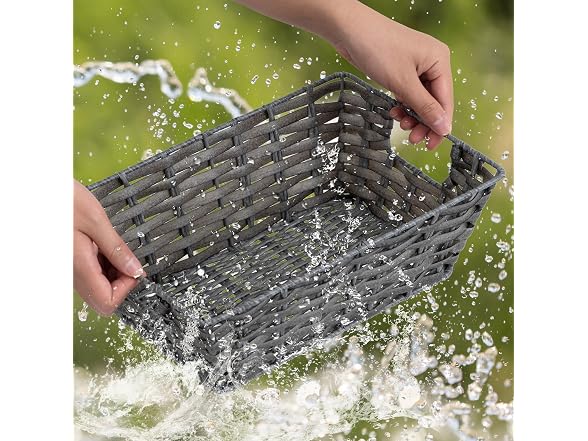 Sukkiri Homu Waterproof Wicker Storage Basket