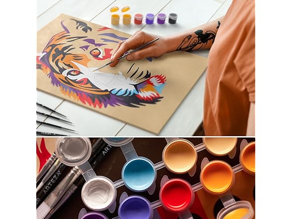 ARTEZA Tiger Paint by Numbers Kit
