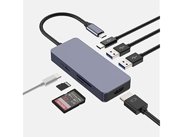 HOPDAY USB-C Hub Dual HDMI Adapter