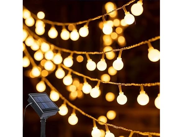 Vigdur GAR-115 (2 Pack) 15ft Solar Globe String Lights
