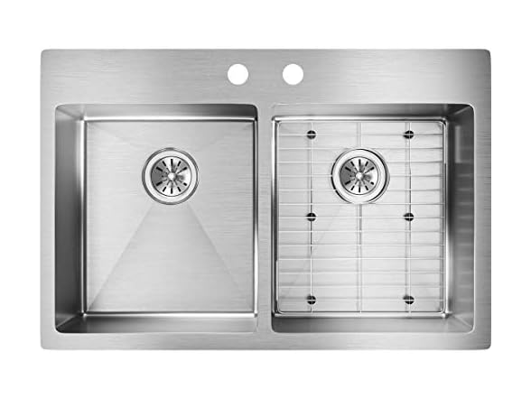 Elkay Crosstown 18 Gauge 2-Hole Equal Double Bowl Kit