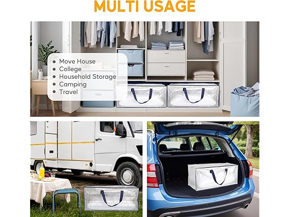 HealSmart 6 Pack Extra Large Moving Bags