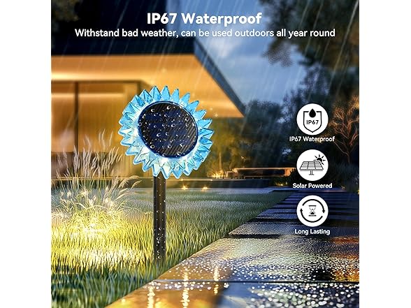 Giunn Solar Sunflower Lights 6pk