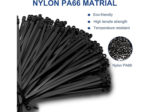 120Pcs 12" Zip Ties w/Screw Holes Blk