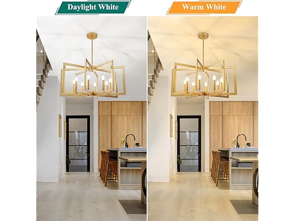 8-Light Chandelier, Farmhouse Dining Room Light Fixture