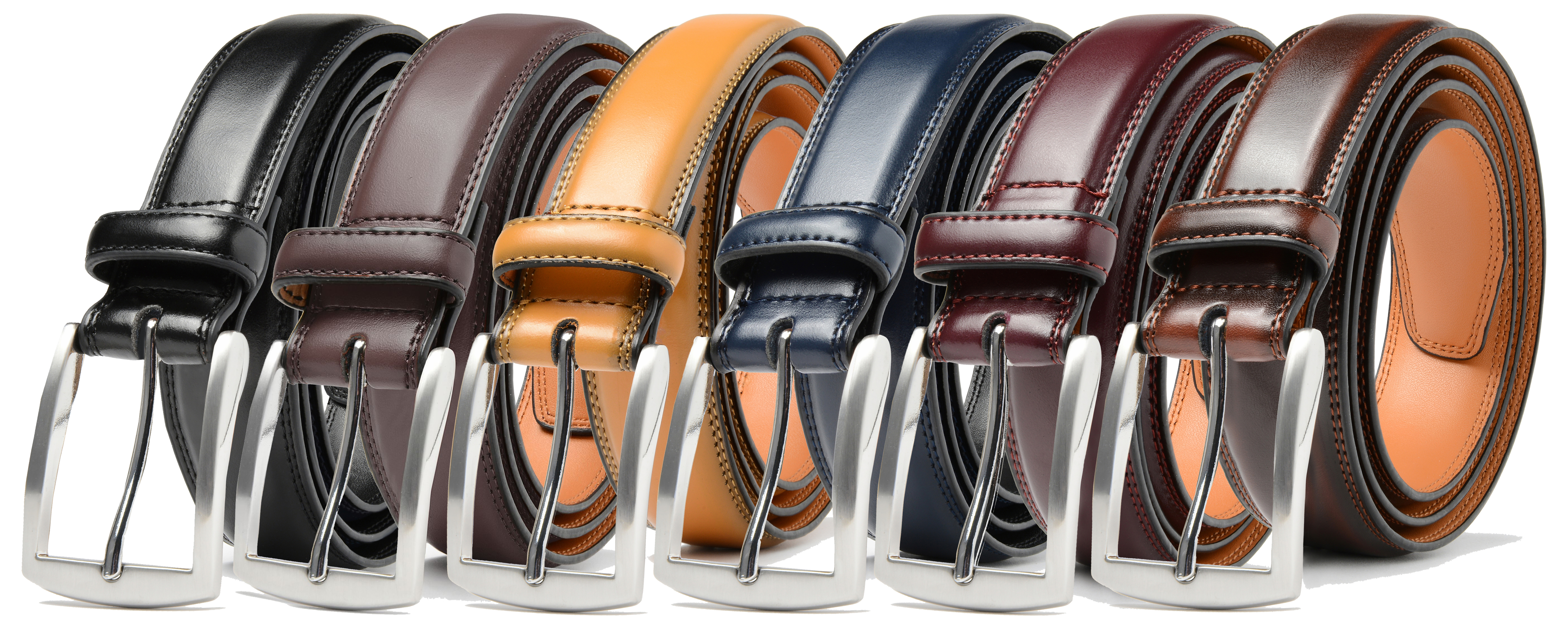1, 2, 3, 4, 6-Pack Leather Dress Belt - Gallery 61