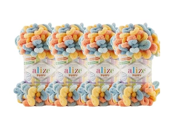 Alize Puffy Color Baby Blanket Yarn Knitting