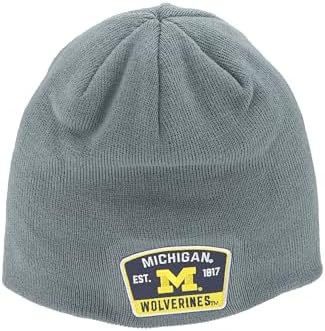 ZHATS Standard NCAA Officially Licensed Beanie Edge Patch Switchback Gray