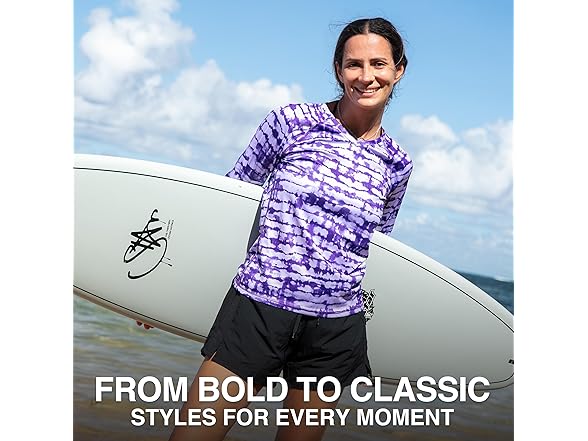 Kanu Surf Women's LS UPF50 Swim Top Purple (XL)