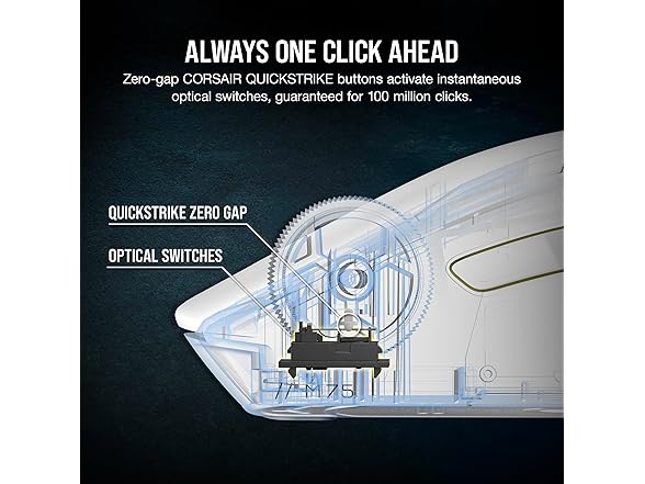 Corsair M75 Wireless RGB Gaming Mouse, White