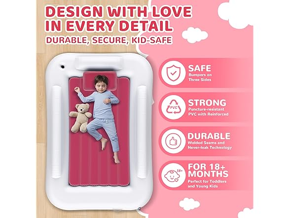 Deeteck Inflatable Toddler Travel Bed